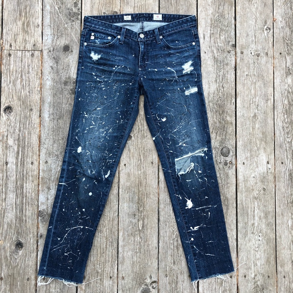 AG Stilt Cigarette Leg jeans painted size 29
